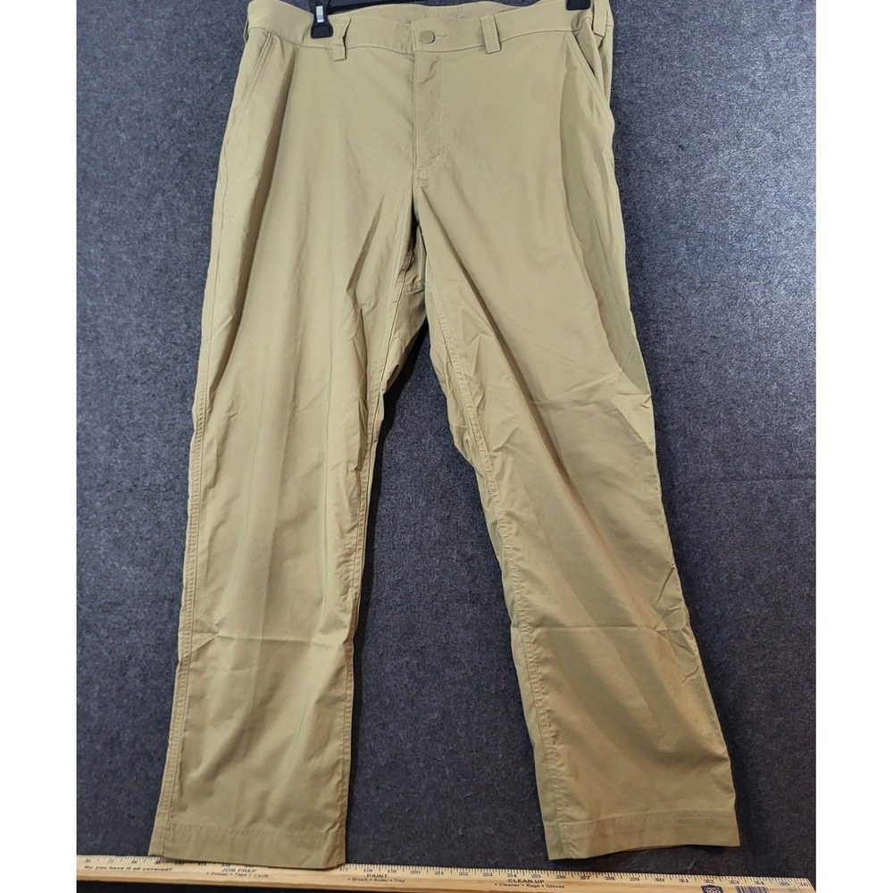 Duluth Trading Co Armachillo Chino Pants Mens 38x30 Khaki Tan Standard Fit